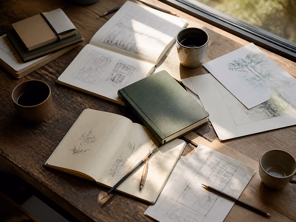 Carnets et notes de travail réunis autour de documents à comprendre